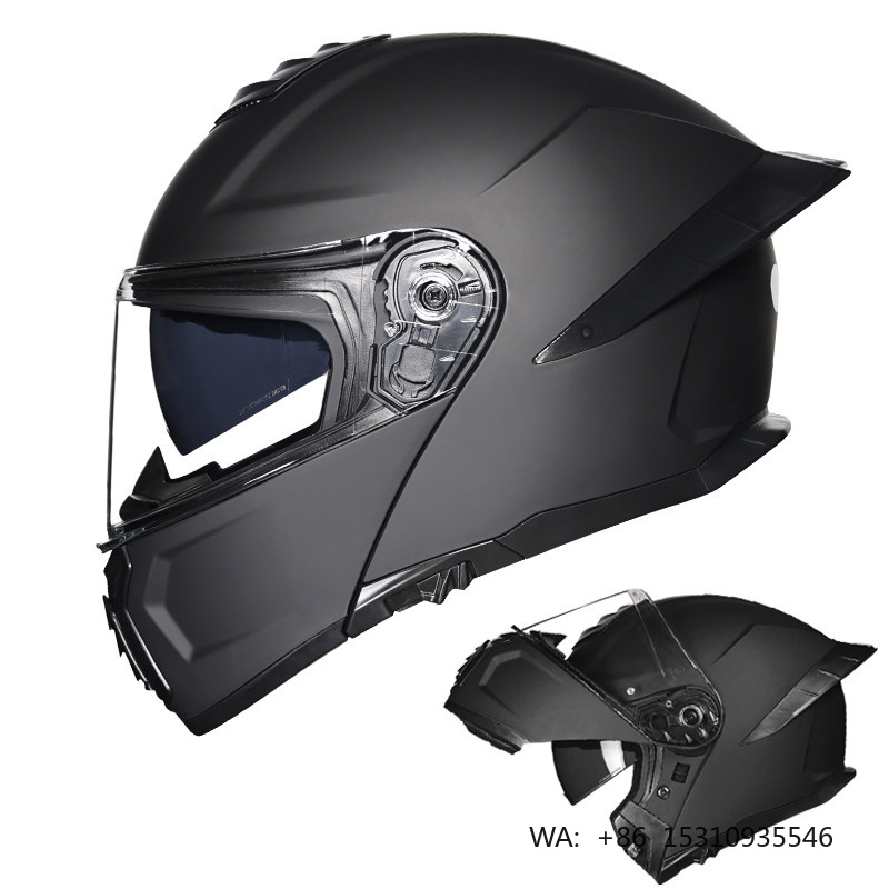 Dual Visor Motorcycle Racing Helmet - DOT Onaylı Çift Vizörlü Motosiklet Yarış