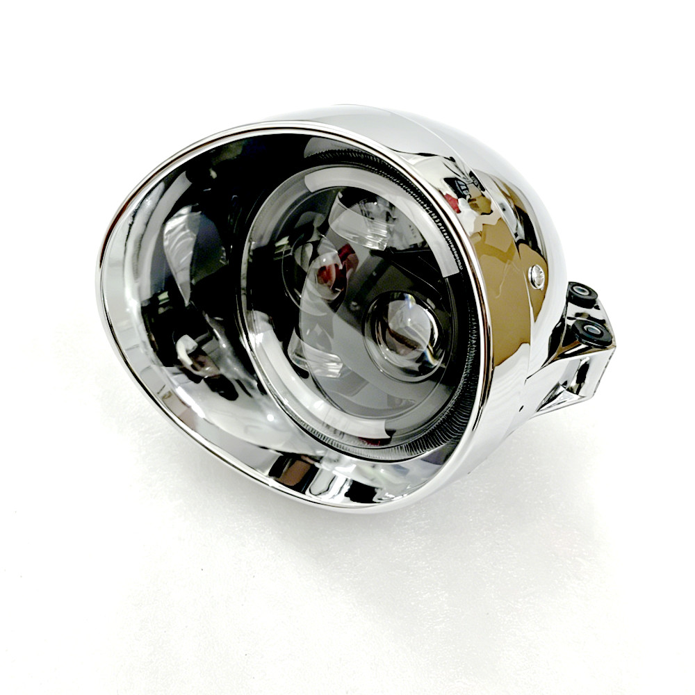 Universal Motorcycle Led Headlight Projector - Evrensel Retro 12V Motosiklet 5.75' LED