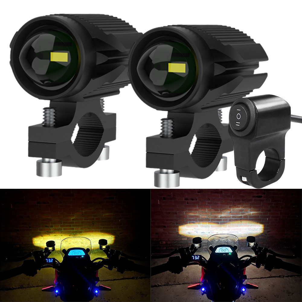 Universal Motorcycle Led Headlight Projector - Motosiklet için ek Led Farlar Led
