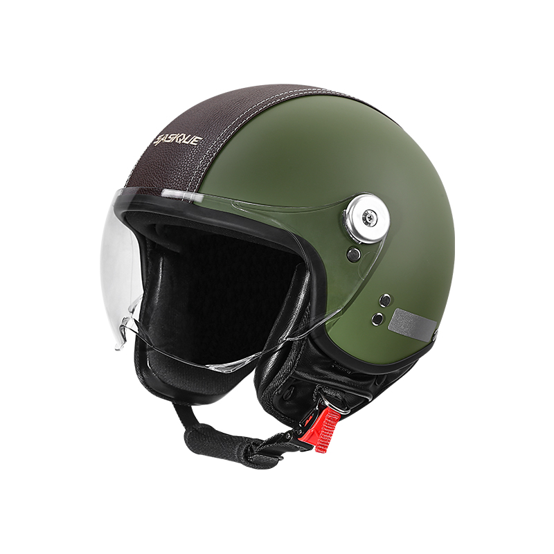 Vintage Open Face Retro Helmet - Vintage 3/4 Açık Yüz Motosiklet Kaskı