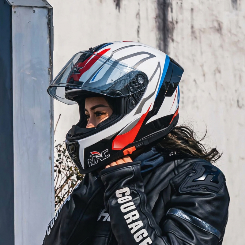 Dual Visor Motorcycle Racing Helmet - 2026 MRC Tam Yüz Motosiklet Kaskı