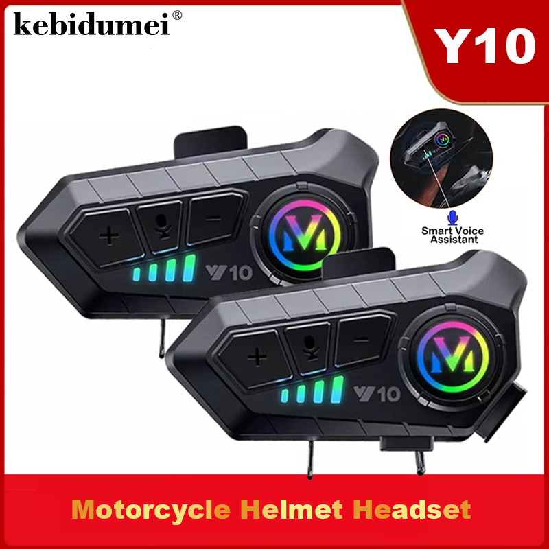 Full Face Motorcycle Helmet With Bluetooth - Y10 Bluetooth 5.3 Kask Kulaklık Kablosuz