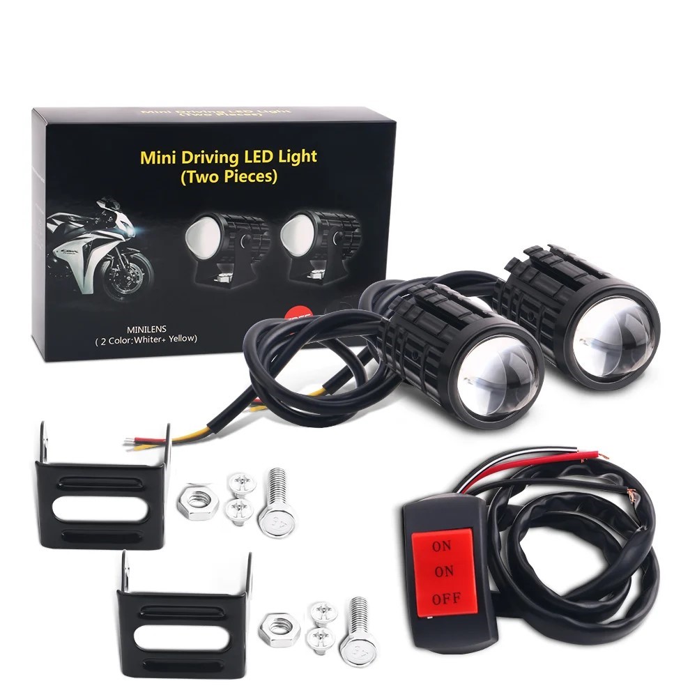 Universal Motorcycle Led Headlight Projector - 1/2 adet evrensel motosiklet LED far