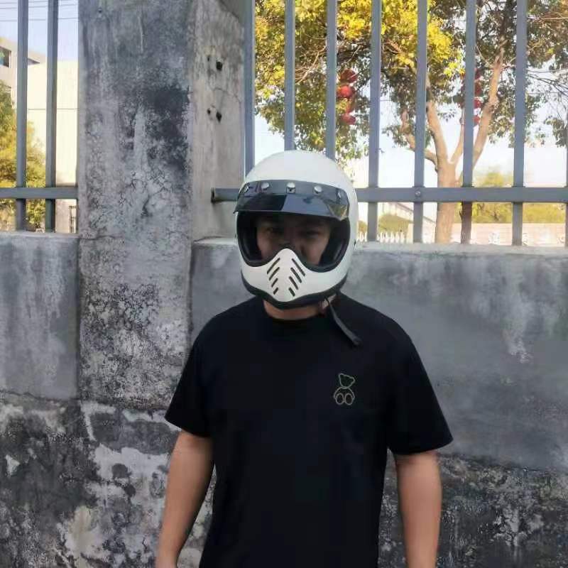 Vintage Open Face Retro Helmet - Fiberglas Ücretsiz Kargo Açık Yüz Motosiklet