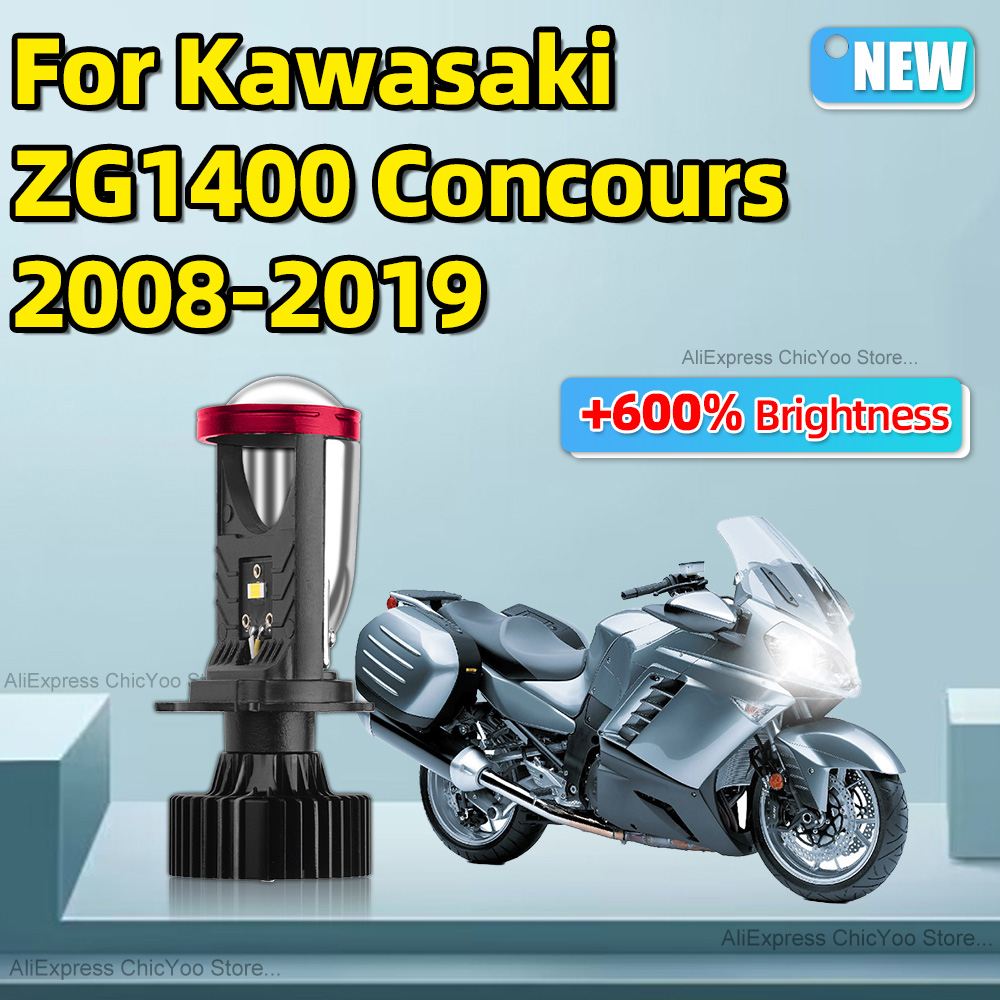 Universal Motorcycle Led Headlight Projector - Kawasaki ZG1400 Concours için 2008 2009-2019