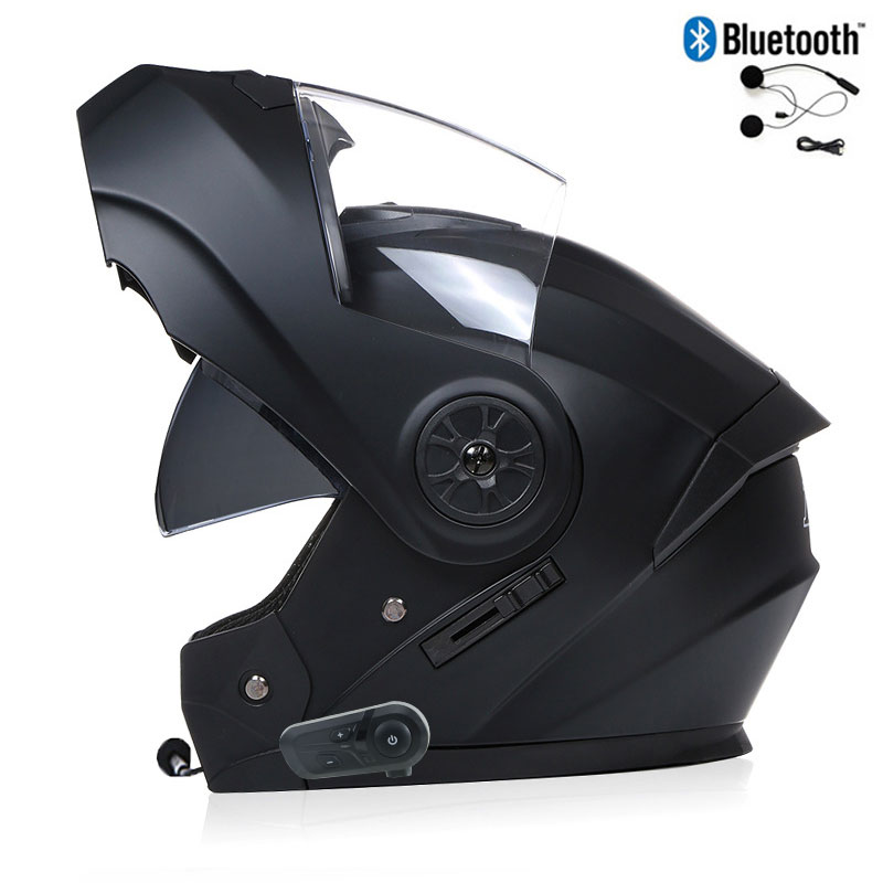 Full Face Motorcycle Helmet With Bluetooth - Bluetooth erkek Motosiklet Kaskları Tam Yüz