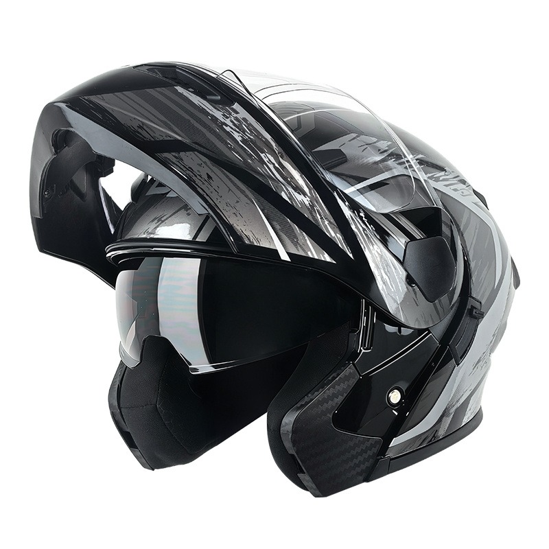Modular Flip Up Motorcycle Helmet Dot Approved - Çift Vizörlü Modüler Kalkar Vizörlü Motosiklet