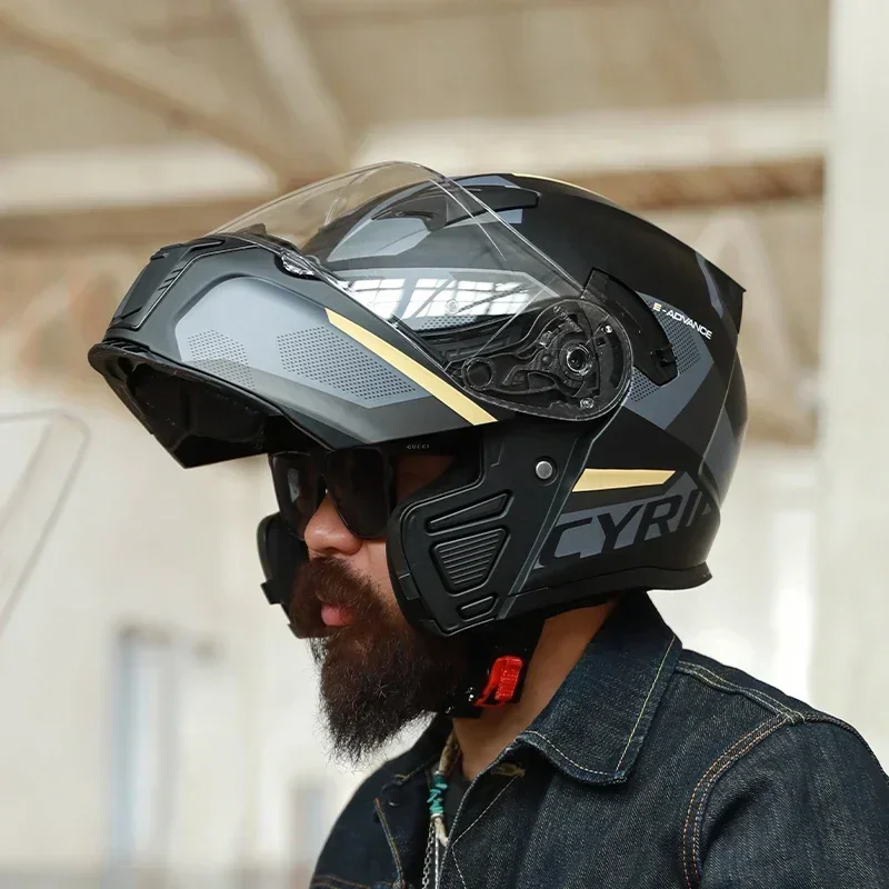 Modular Flip Up Motorcycle Helmet Dot Approved - Modüler Kalkar Vizörlü Tam Yüz Kaskı