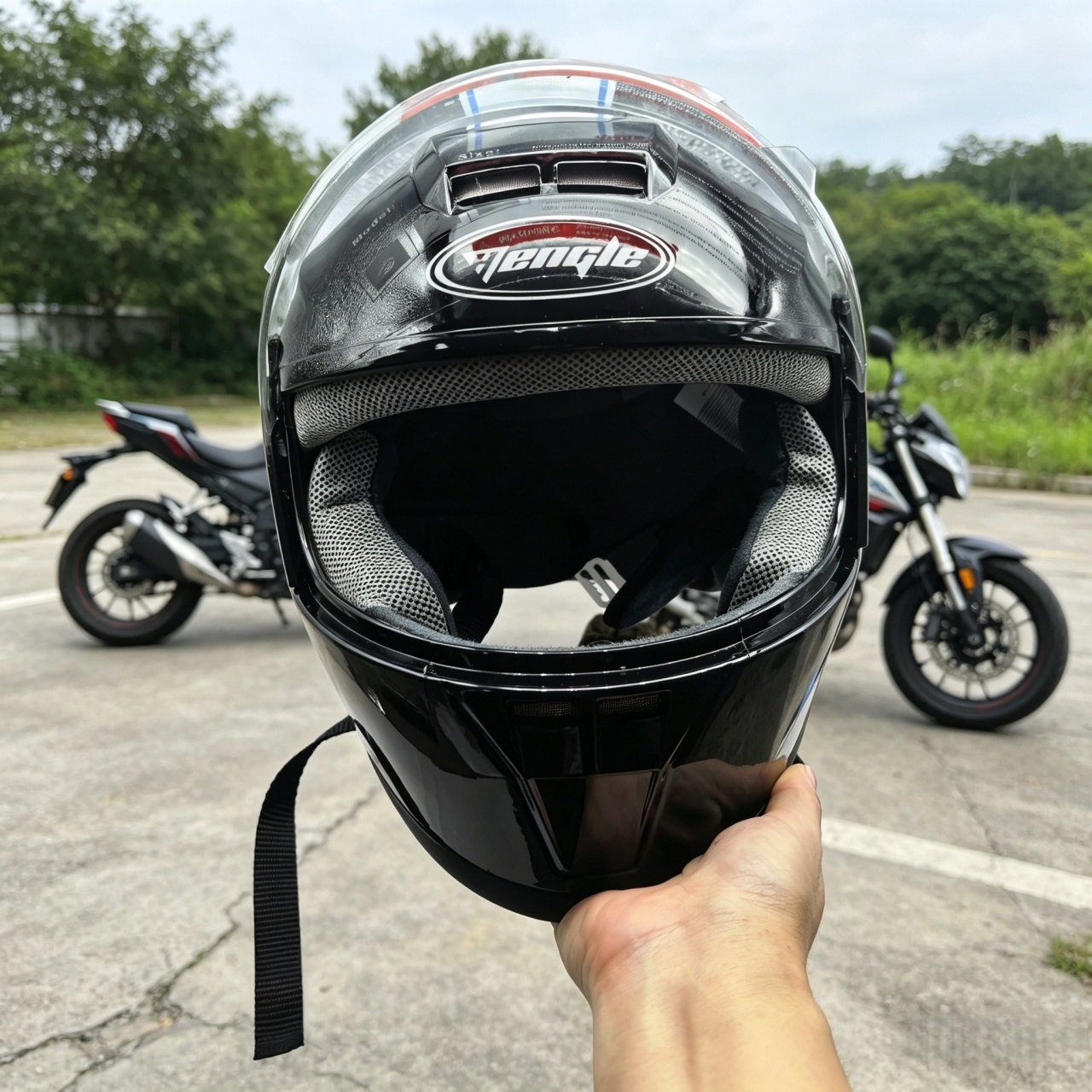 Dual Visor Motorcycle Racing Helmet - Tam Yüz Motosiklet Kaskı Çift Vizörlü