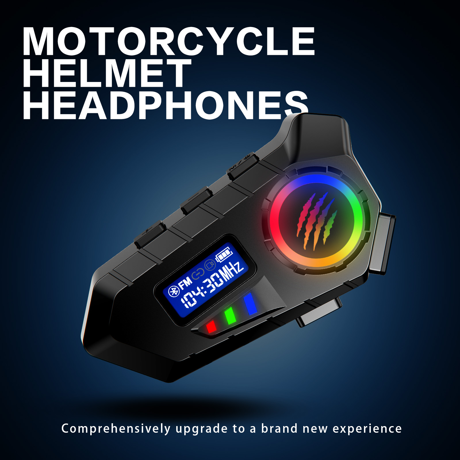 Full Face Motorcycle Helmet With Bluetooth - Y30 Motosiklet Kask Kulaklık LCD Ekran
