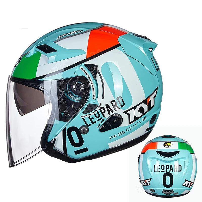 Vintage Open Face Retro Helmet - KYT motosiklet kask Jet Vintage kask