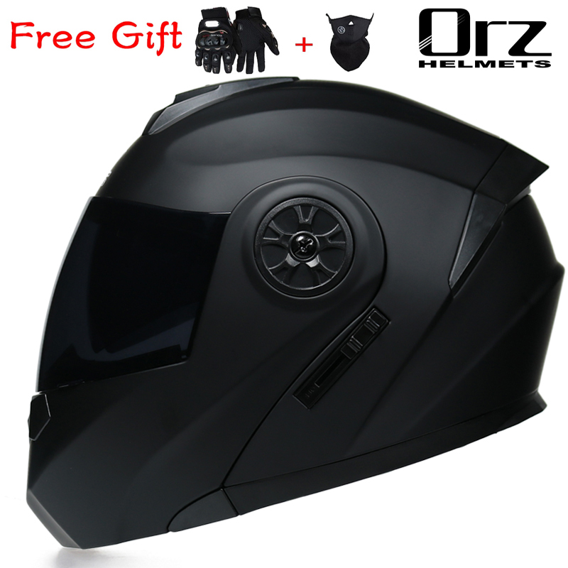 Dual Visor Motorcycle Racing Helmet - ORZ-161 Son Model DOT Onaylı Güvenlikli