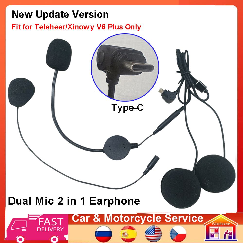 Full Face Motorcycle Helmet With Bluetooth - Tip-C Kulaklık Hoparlörü 2'si 1 Arada