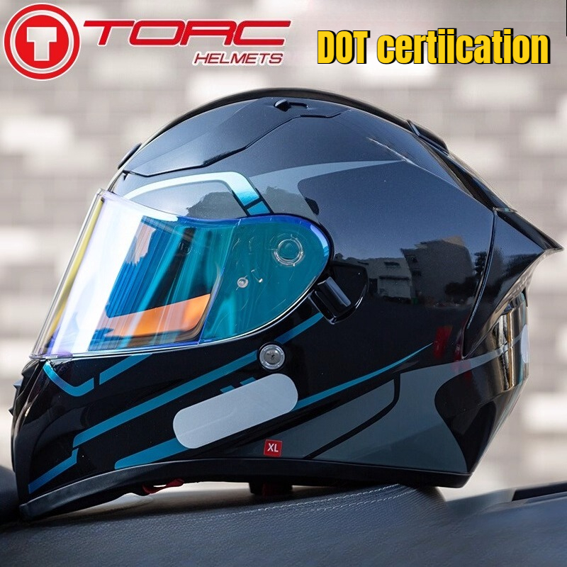 Modular Flip Up Motorcycle Helmet Dot Approved - TORC T18 Motosiklet Kaskları Çift Vizörlü