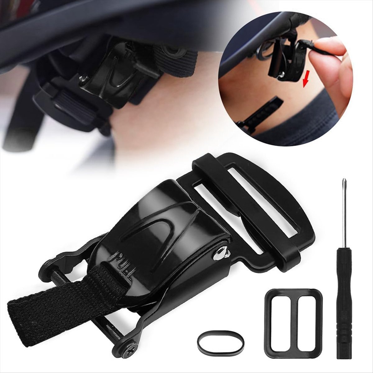 Quick Release Buckle Motorcycle Helmet - Uyumlu Kask Hızlı Çıkarma Tokası Değiştirme