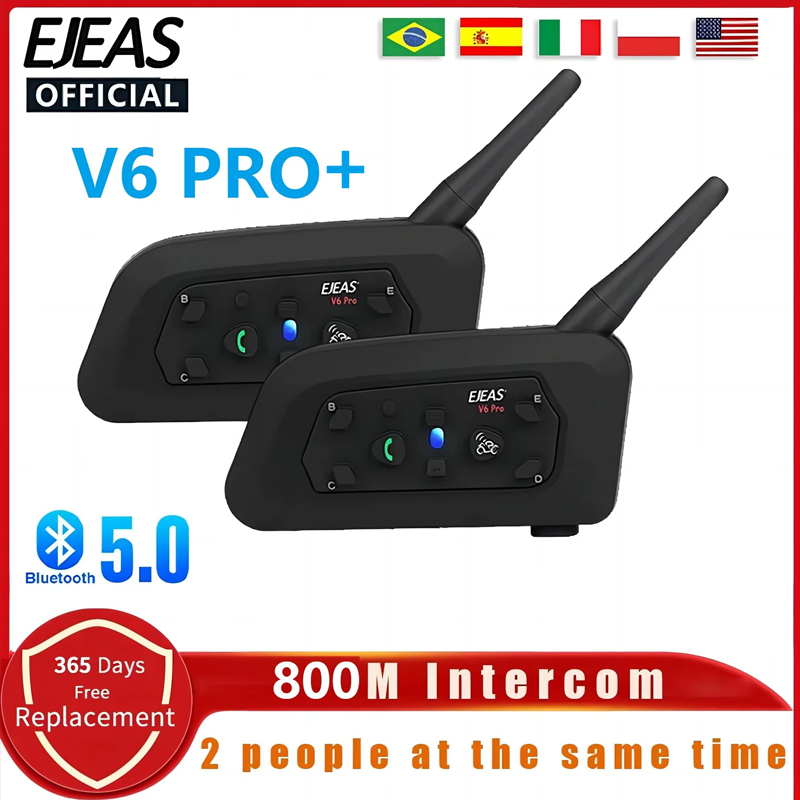 Universal Motorcycle Helmet Intercom Headset - EJEAS V6 PRO motosiklet kask kulaklık