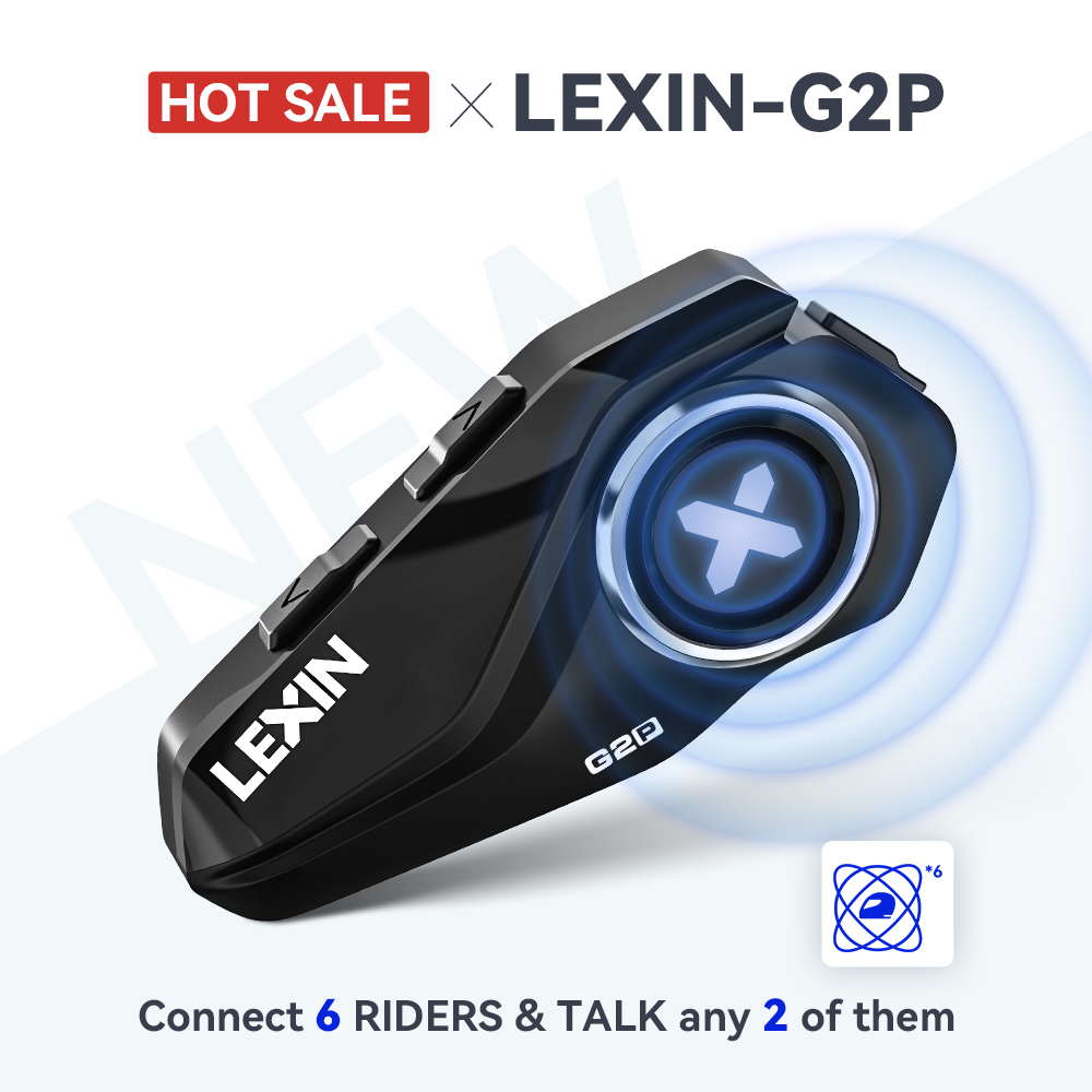 Full Face Motorcycle Helmet With Bluetooth - Lexin G2P Motosiklet Interkom Kask Bluetooth