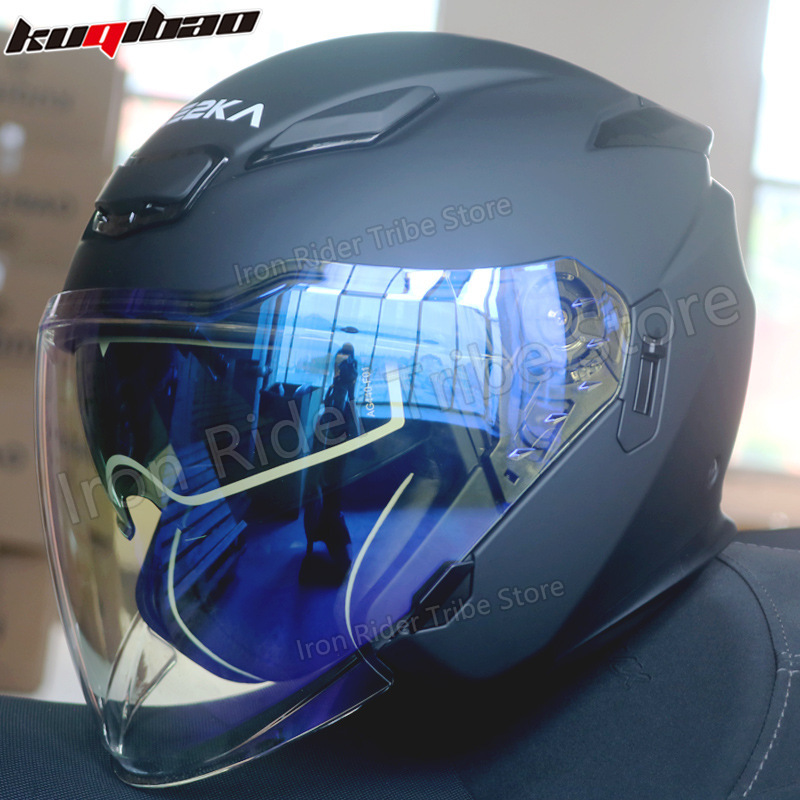 Modular Flip Up Motorcycle Helmet Dot Approved - Kuqibao Çift Lensli Modüler Kalkar Vizörlü