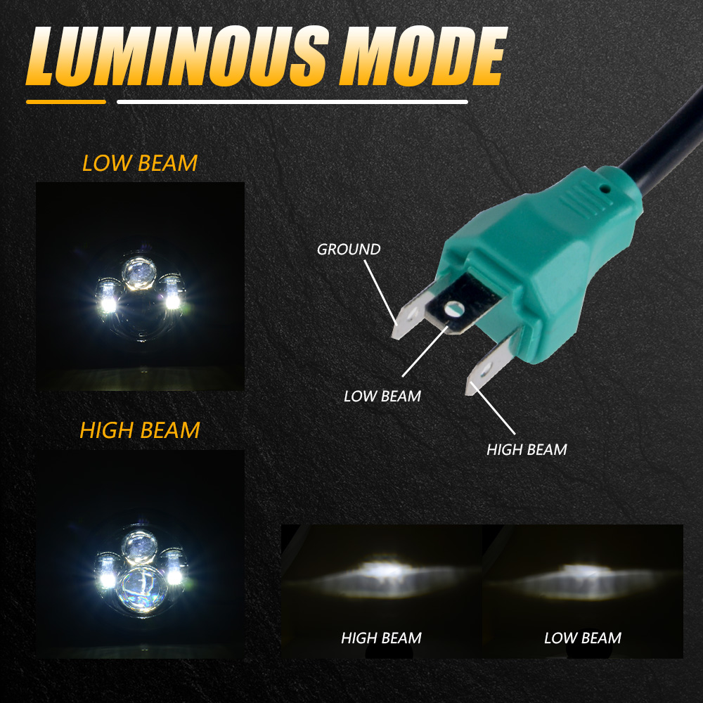 Evrensel 7 Inç LED Far DRL H4  - Universal Motorcycle Led Headlight Projector incelemesi ve fiyatı