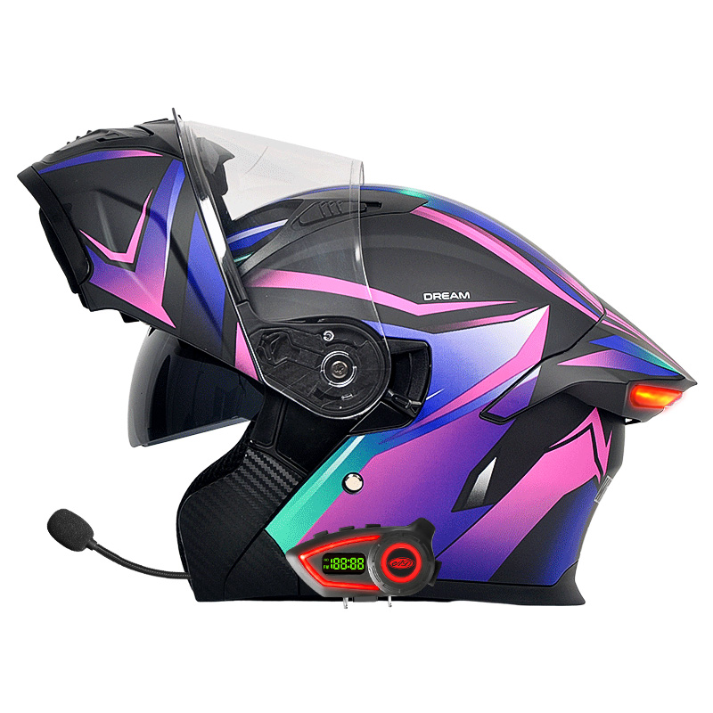 DOT Motosiklet Kaskları Çift V - Modular Flip Up Motorcycle Helmet Dot Approved incelemesi ve fiyatı