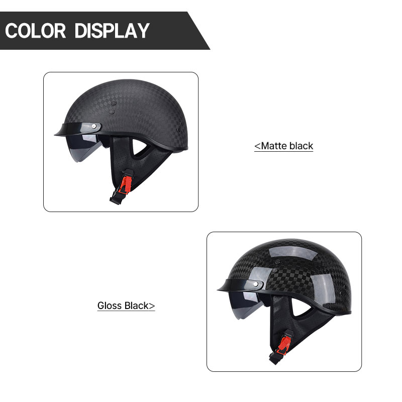 Hafif 12K Parlak Siyah Karbon  - Carbon Fiber Lightweight Motorcycle Helmet incelemesi ve fiyatı