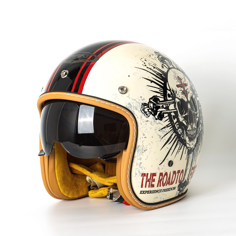 Vintage Açık Yüz Motosiklet Ka - Vintage Open Face Retro Helmet incelemesi ve fiyatı