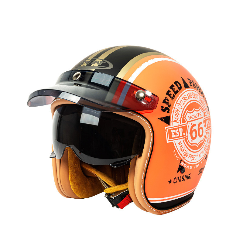 Vintage Açık Yüz Motosiklet Ka - Vintage Open Face Retro Helmet incelemesi ve fiyatı