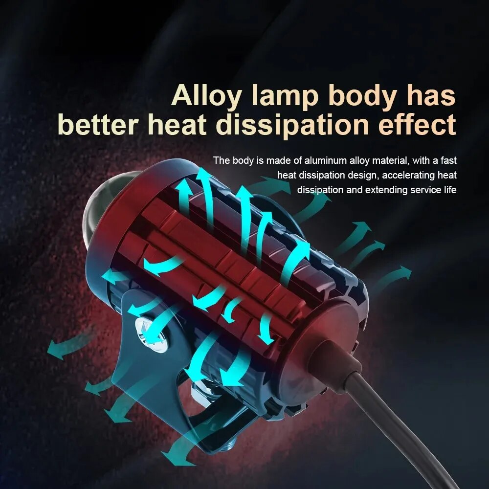 1/2 adet evrensel motosiklet L - Universal Motorcycle Led Headlight Projector incelemesi ve fiyatı