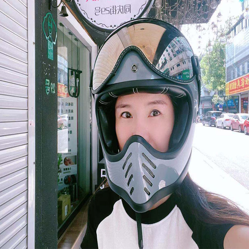 Fiberglas Ücretsiz Kargo Açık  - Vintage Open Face Retro Helmet incelemesi ve fiyatı