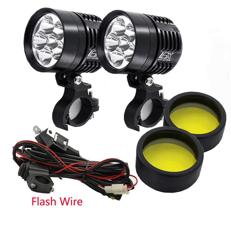 2 adet evrensel L6X far LED mo - Universal Motorcycle Led Headlight Projector incelemesi ve fiyatı