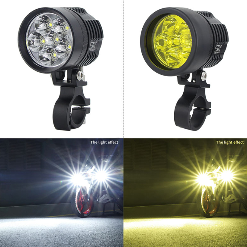 2 adet evrensel L6X far LED mo - Universal Motorcycle Led Headlight Projector incelemesi ve fiyatı