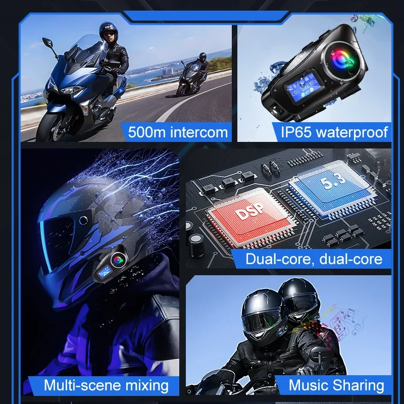 Büyük ekran kask interkom moto - Universal Motorcycle Helmet Intercom Headset incelemesi ve fiyatı