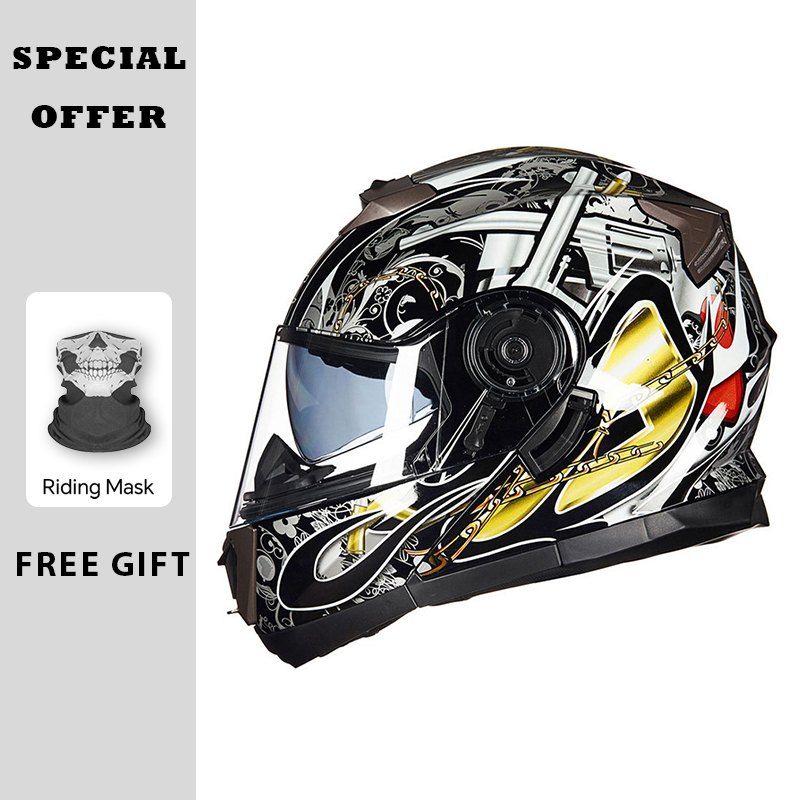 Motosiklet Kaskları Modüler Ka - Modular Flip Up Motorcycle Helmet Dot Approved incelemesi ve fiyatı
