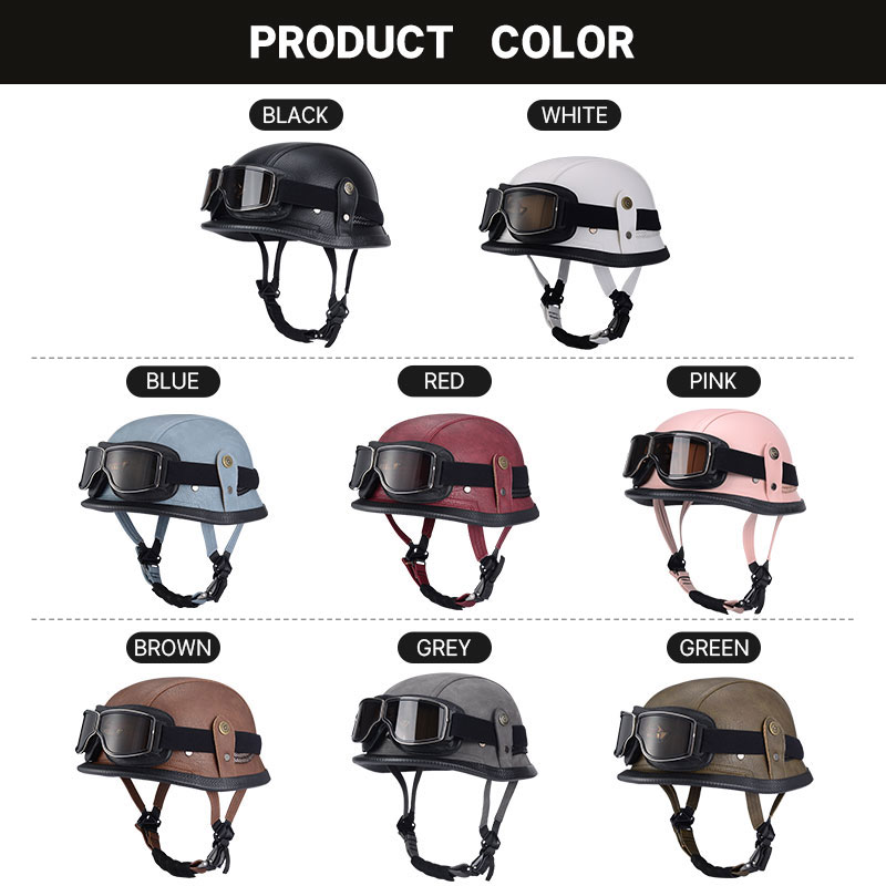 Alman Yarım Vintage Kask Klasi - Vintage Open Face Retro Helmet incelemesi ve fiyatı