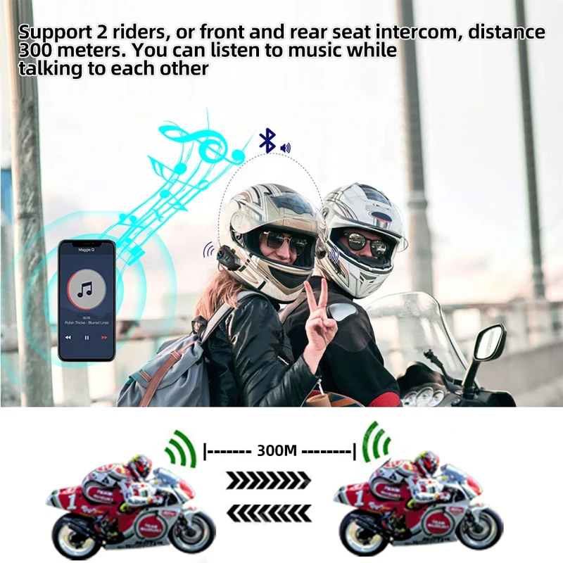 Y10 2X Bluetooth motosiklet ka - Universal Motorcycle Helmet Intercom Headset incelemesi ve fiyatı