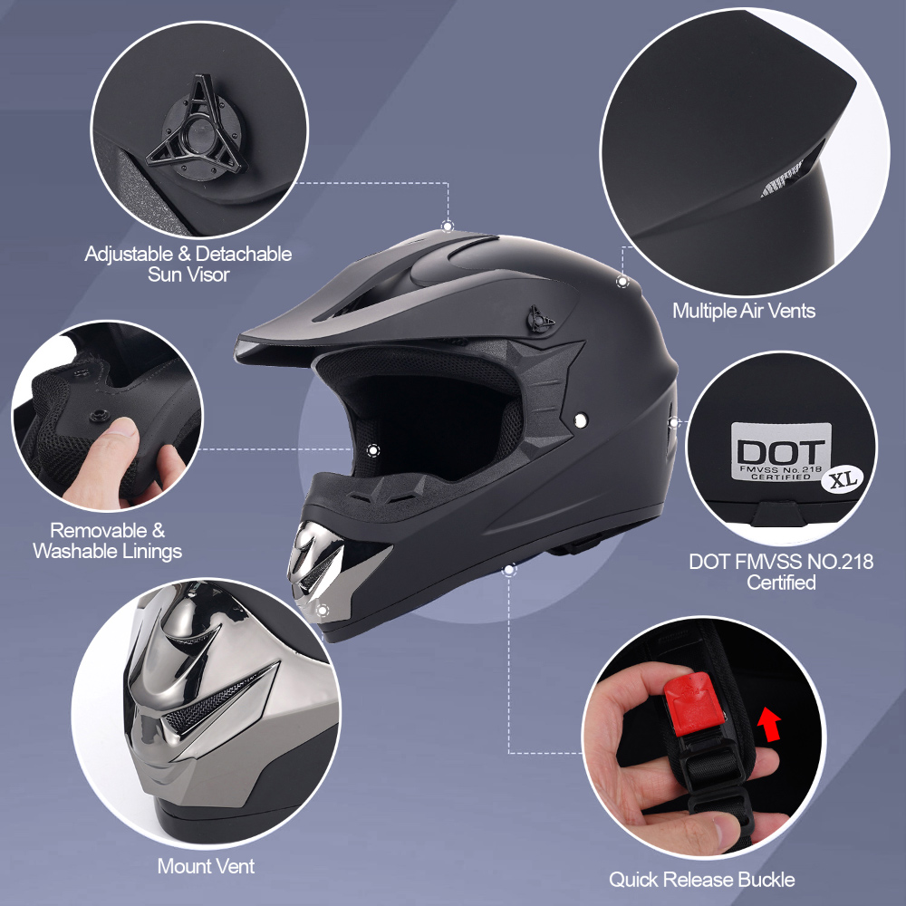 Off-Road Motosiklet Kaskı Dört - Off Road Motocross Helmet Goggles Set incelemesi ve fiyatı