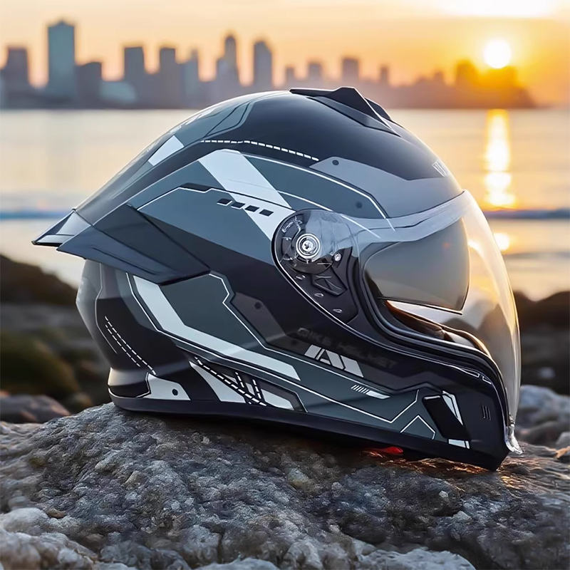 Yetişkin Tam Yüz Motosiklet Ka - Quick Release Buckle Motorcycle Helmet incelemesi ve fiyatı