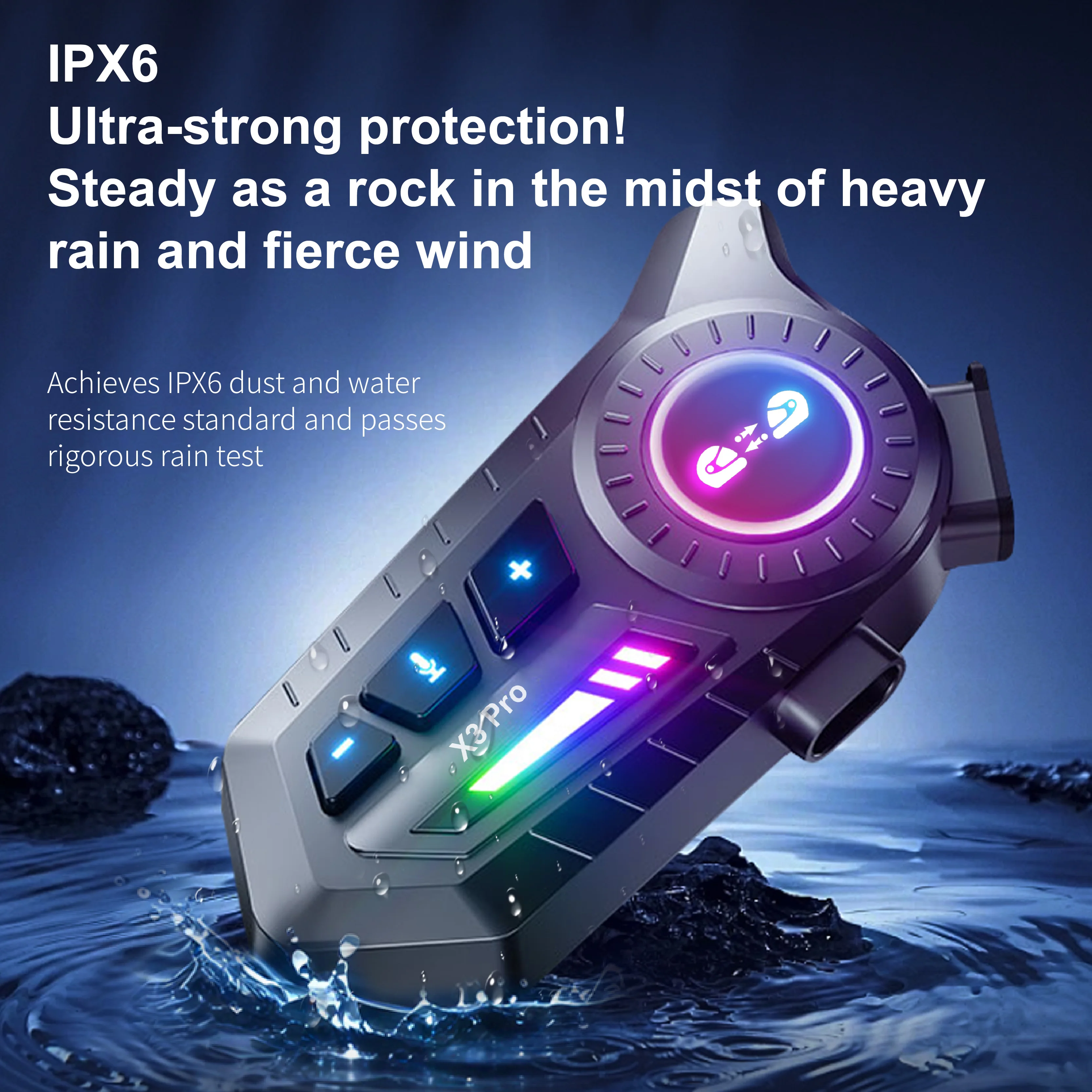 1/2 adet X3Pro Bluetooth 6.0 m - Universal Motorcycle Helmet Intercom Headset incelemesi ve fiyatı
