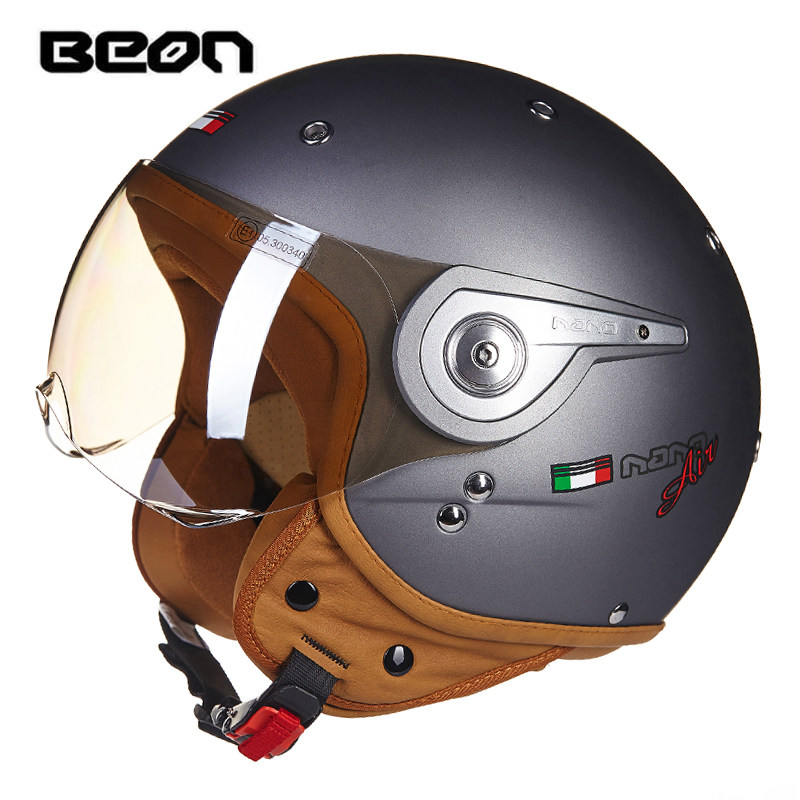 BEON B-110 Motosiklet Kaskı be - Vintage Open Face Retro Helmet incelemesi ve fiyatı