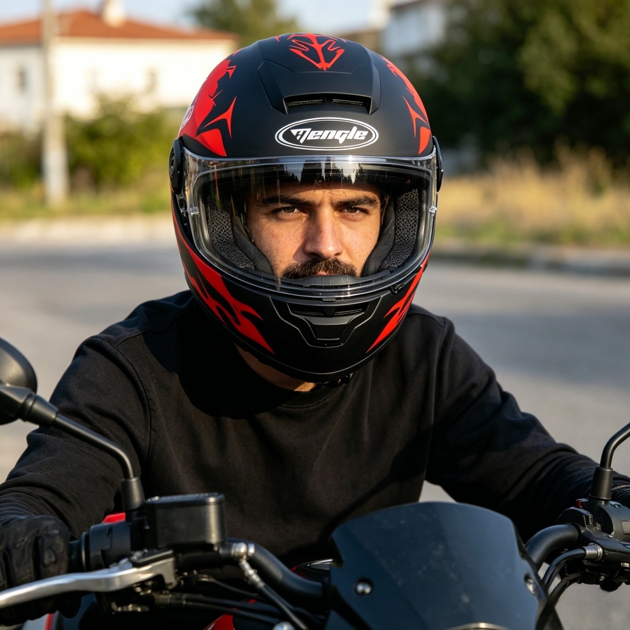 Erkek Tam Yüz Motosiklet Kaskı - Dual Visor Motorcycle Racing Helmet incelemesi ve fiyatı