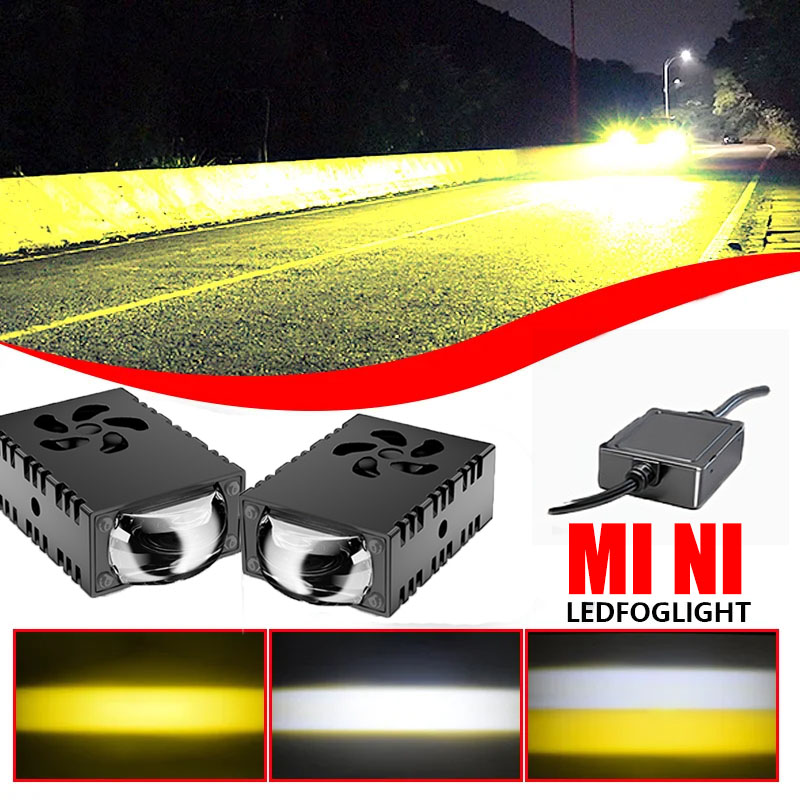 1 adet/2 adet mini LED sürüş l - Universal Motorcycle Led Headlight Projector incelemesi ve fiyatı