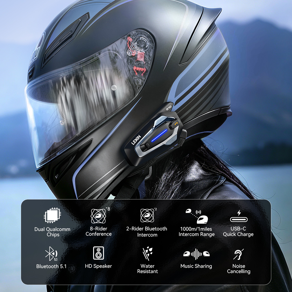 NEW-LEXIN G10 Motosiklet Kask  - Universal Motorcycle Helmet Intercom Headset incelemesi ve fiyatı