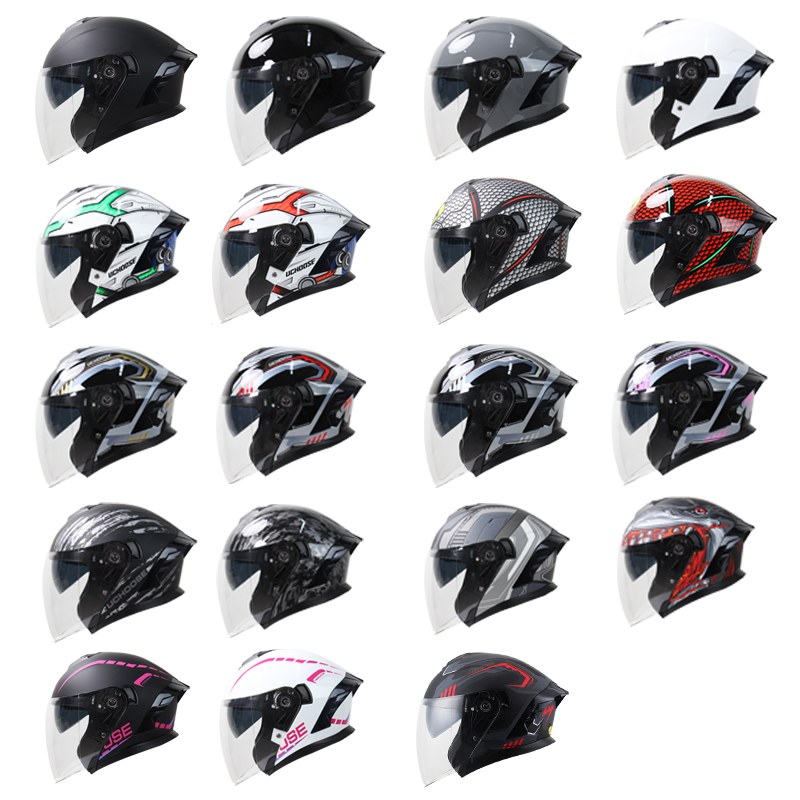 715-Motosiklet Çift Vizörlü Aç - Dual Visor Motorcycle Racing Helmet incelemesi ve fiyatı