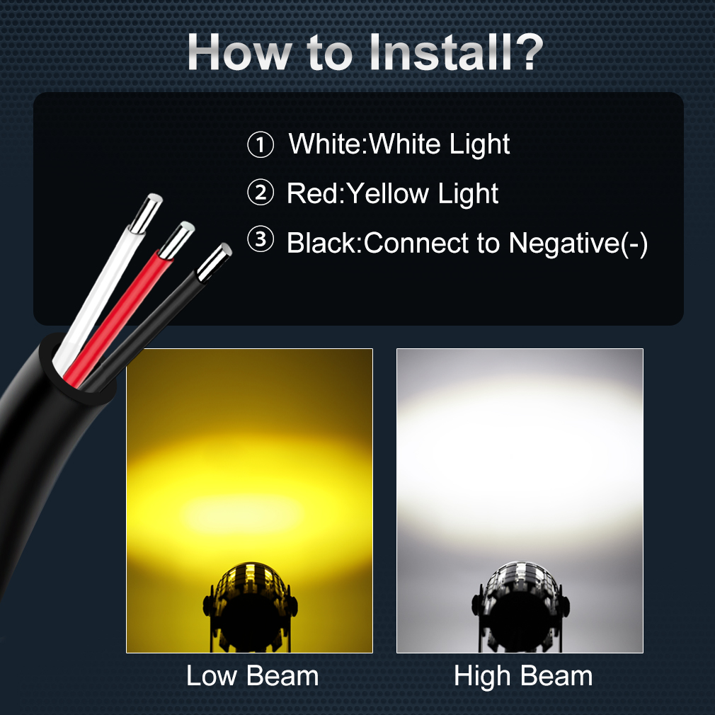Evrensel motosiklet LED far pr - Universal Motorcycle Led Headlight Projector incelemesi ve fiyatı